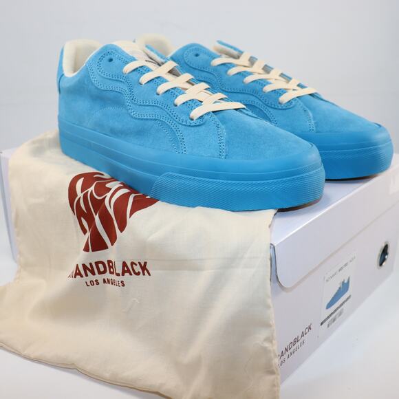 Brandblack Model 2125 Size 10.5 Blue Suede Sneakers NIB Los Angeles Design - Picture 1 of 7